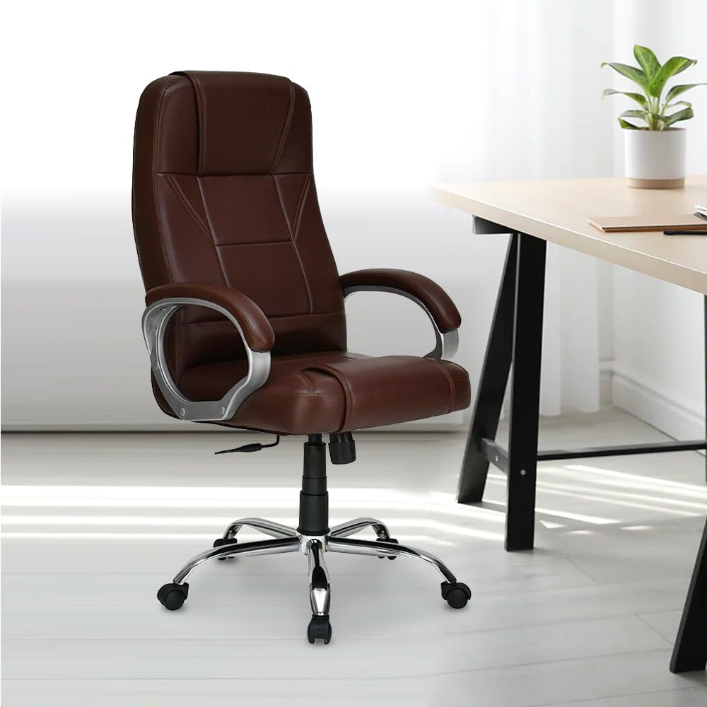 Nilkamal Mega High Back Office Chair – Leatherette Finish for Conference Rooms